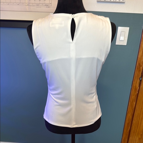 S Calvin Klein White Sleeveless shell top - Picture 2 of 3